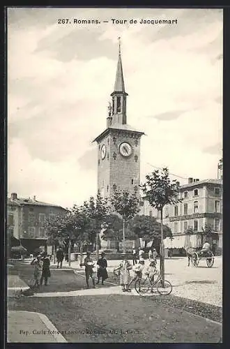 AK Romans, Tour de Jacquemart et place animée