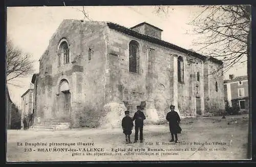 AK Beaumont-lès-Valence, Église de style Roman construite au XIe siècle