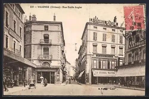 AK Valence, Rue Emile Augier avec La Grande Maison et La Porte