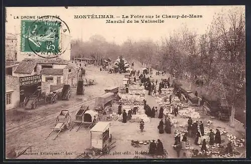 AK Montélimar, La Foire sur le Champ-de-Mars, Marché de la Vaisselle