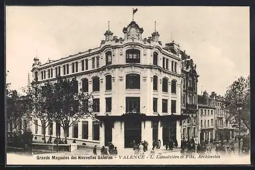 AK Valence, Grands Magasins des Nouvelles Galeries, L. Lamazière et Fils, Architectes