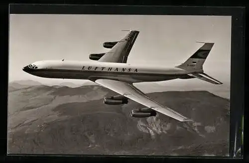 AK Flugzeug Boeing 707 Intercontinental Jet, Lufthansa