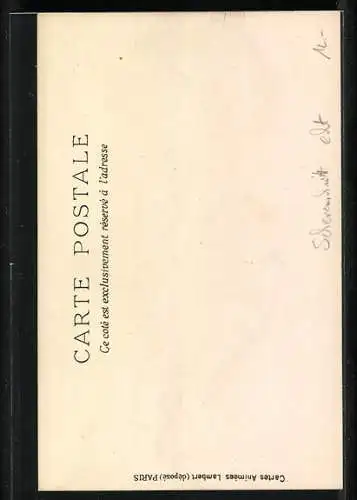 AK Scherenschnitt, Junge Frau beim Tanzen