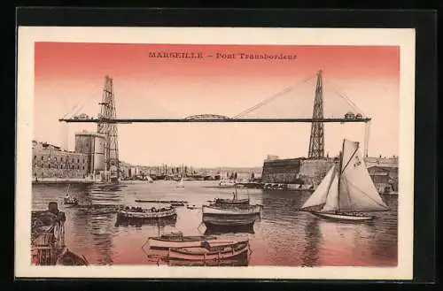 AK Marseille, Pont Transbordeur, Schwebefähre