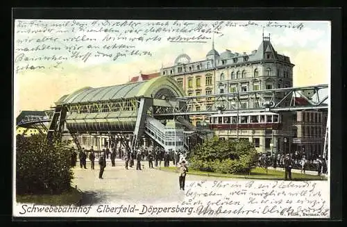 AK Schwebebahnhof Elberfeld-Döppersberg