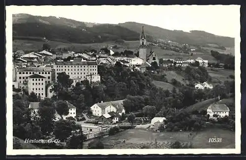 AK Haslach /O.-Oe., Teilansicht mit Kirche