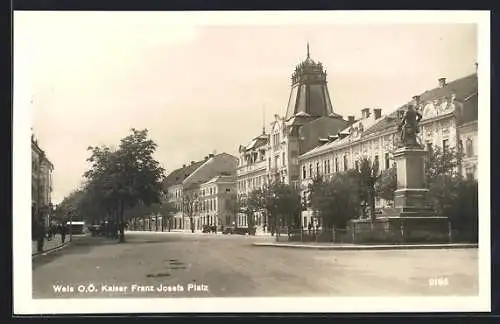 AK Wels, Partie am Kaiser Franz Josefs Platz