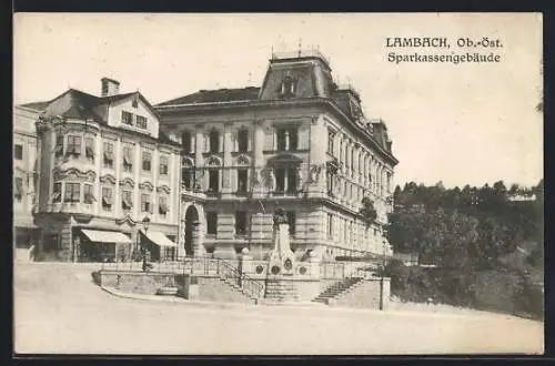 AK Lambach /O.-Oe., Sparkassengebäude