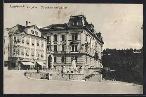 AK Lambach /O.-Oe., Sparkassengebäude