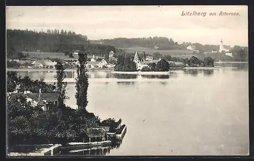 AK Seewalchen am Attersee, Blick auf Litzlberg