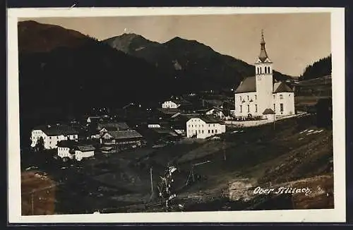 AK Ober-Tilliach, Ortsansicht mit der Kirche