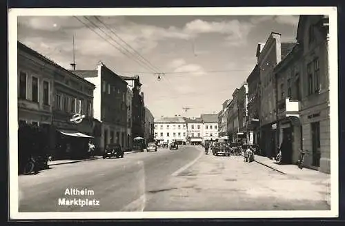 AK Altheim, Blick über den Marktplatz