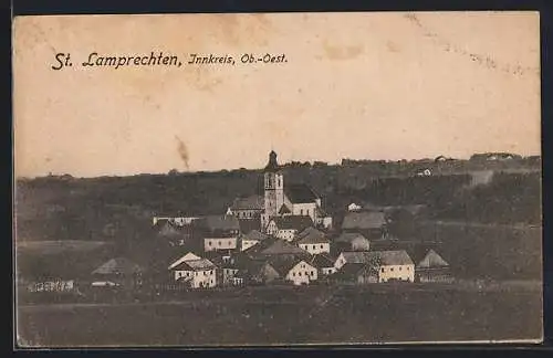 AK Lambrechten /Innkreis, Ortsansicht mit der Kirche