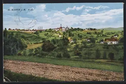 AK St. Martin i. M., Ortsansicht von der Landstrasse aus