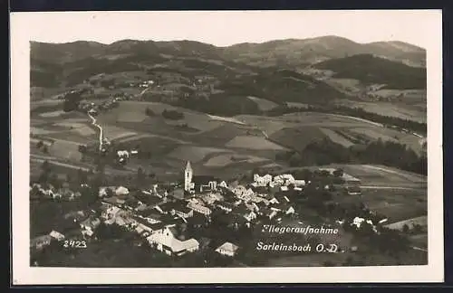 AK Sarleinsbach /O.-D., Gesamtansicht vom Flugzeug aus