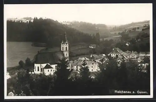 AK Reichenau a. Gusen, Ortsansicht mit der Kirche