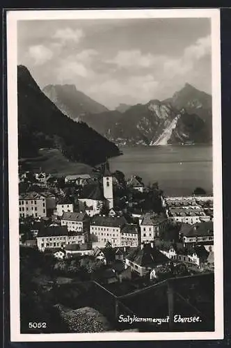 AK Ebensee /Salzkammergut, Ortsansicht mit Bergpanorama