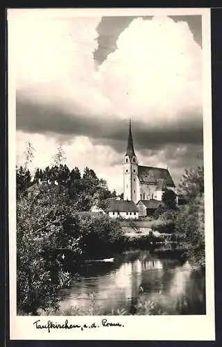 AK Taufkirchen a. d. Pram, Blick auf die Kirche