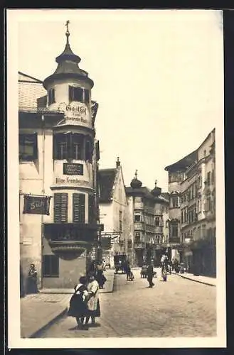 AK Linz a. D., Strassenpartie in der Altstadt