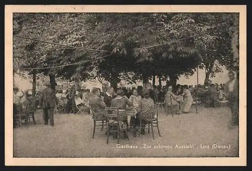 AK Linz /Donau, Gasthaus zur schönen Aussicht