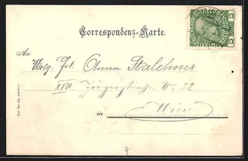 AK Hallstatt, Ortspanorama mit Salzberg