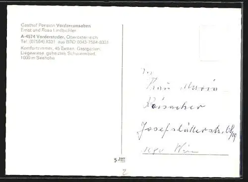 AK Vorderstoder /O. Ö., Gasthof und Pension Vorderramseben