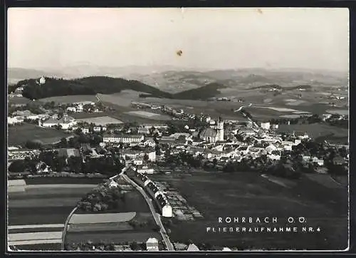 AK Rohrbach /O. Ö., Fliegeraufnahme von Ort und Umgebung