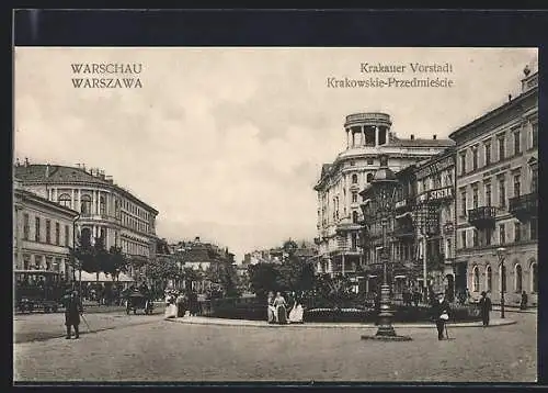 AK Warschau-Warszawa, Krakauer Vorstadt, Krakowskie-Przedmiescie