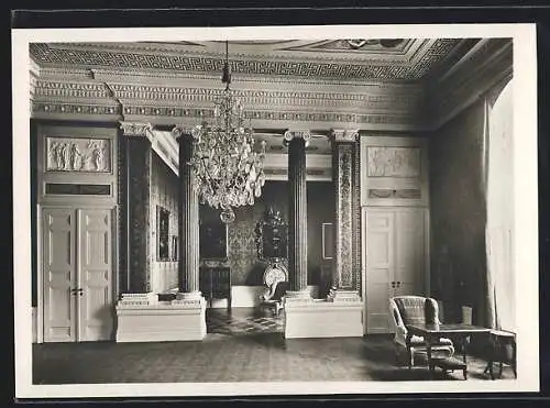 Foto-AK Deutscher Kunstverlag, NR: P 18, Postdam, Schloss Sanssouci, Sterbezimmer Friedrichs des Grossen