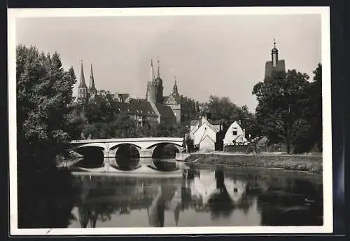 AK Merseburg, Dom, Schloss & Domtürme, rechts Neumarktskirche