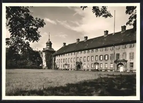 Foto-AK Deutscher Kunstverlag, Nr. 9: Höxter, Kloster Corvey, Schlossseite