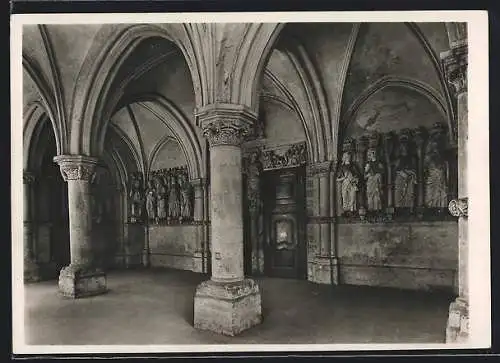 Foto-AK Deutscher Kunstverlag, Nr. 5: Münster i. W., Dom, Paradies mit den 12 Aposteln