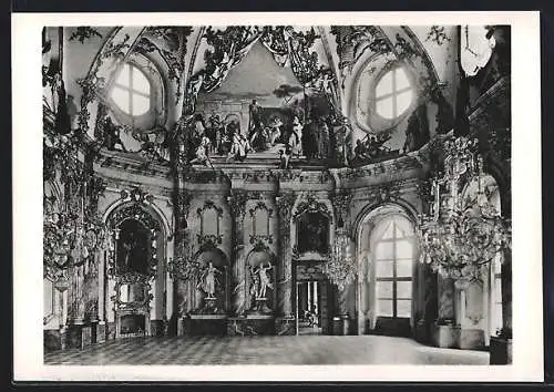 Foto-AK Deutscher Kunstverlag, Nr. 32: Würzburg, Residenz, Kaisersaal nördliche Schmalseite, Innenansicht