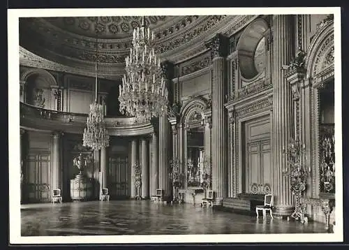 Foto-AK Deutscher Kunstverlag, Nr. 50: Münster i. W., Schloss, Festsaal von Wilhelm Ferdinand Lipper, Innenansicht