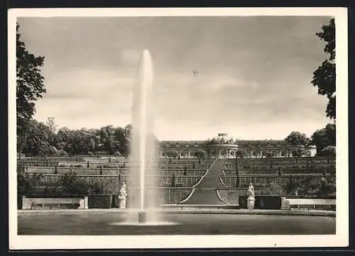 Foto-AK Deutscher Kunstverlag, Nr. 22a: Potsdam, Schloss Sanssouci, Die Terrassen