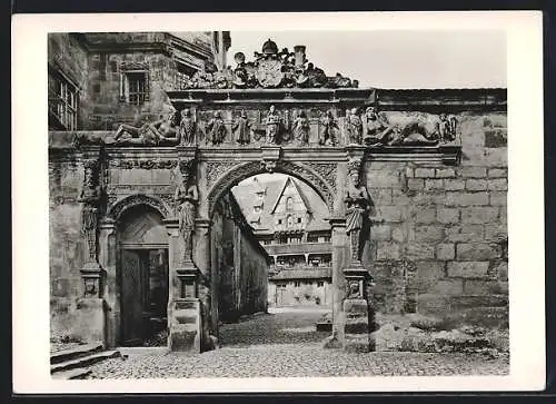 Foto-AK Deutscher Kunstverlag, Nr. 29: Bamberg, Dom, Das Tor der alten Hofhaltung