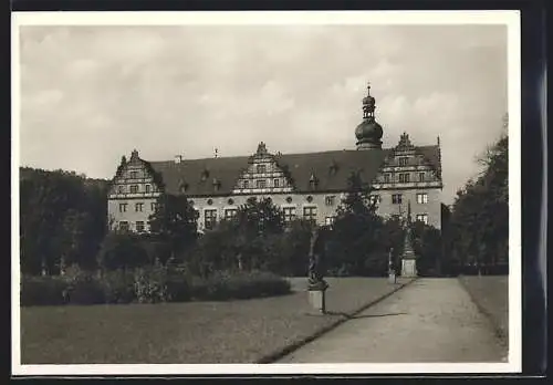 Foto-AK Deutscher Kunstverlag, Nr. 3: Weikersheim, Schloss, Gartenfront