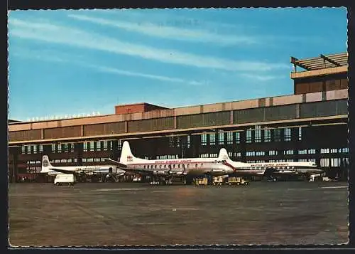 AK Berlin, Zentralflughafen Tempelhof mit Wappen