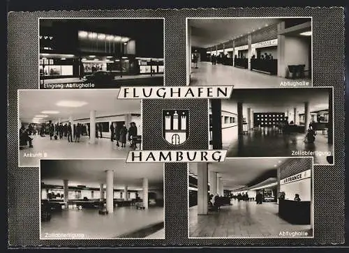 AK Hamburg, Flughafen, Eingang Abflughalle, Zollabfertigung