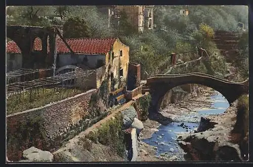 Künstler-AK Photochromie Nr. 2626: San Remo, Idylle am Fluss