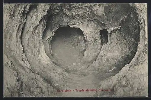 AK Gerolstein, Die Tropfsteinhöhle Buchenloch, Tunnelgabelung