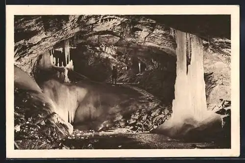 AK Salzburg, Eisriesenwelt-Höhle im Tennengebirge, Donardom gegen Wimur