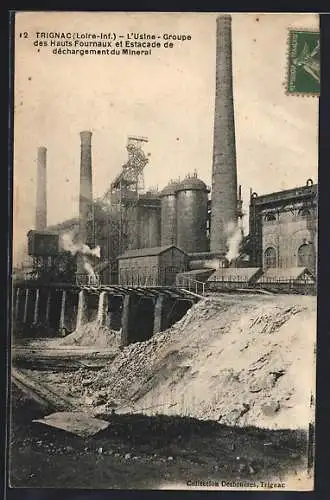 AK Trignac /Loire-Inf., L`Usine-Groupe des Hauts Fournaux et Estacade de dechargement du Mineral