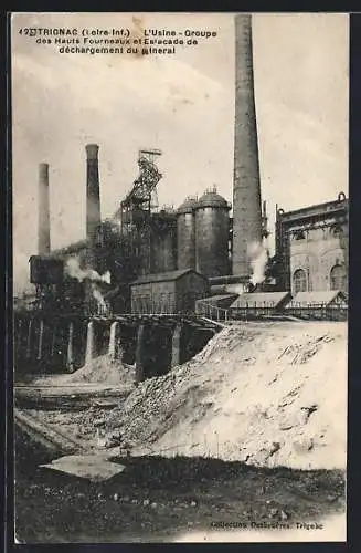 AK Trignac /Loire-Inf., L`Usine-Groupe des Hauts Fournaux et Estacade de dechargement du Mineral