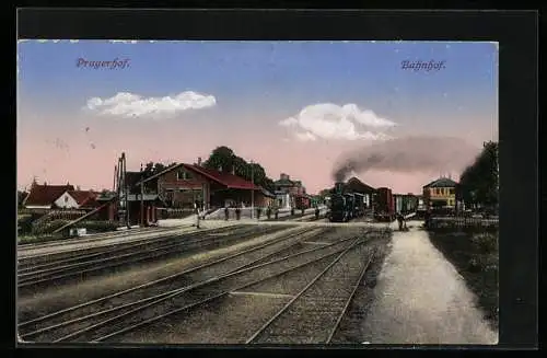 AK Pragerhof, Blick auf den Bahnhof