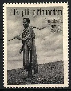 Reklamemarke Deutsch-Ost-Afrika, Benediktiner Mission, Häuptling Mahondera