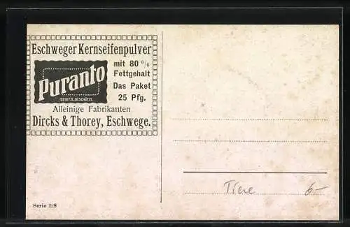 Künstler-AK August Müller - München: Uferpartie mit weidenden Kühen