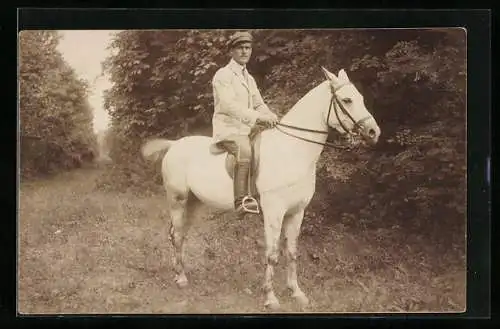 Foto-AK Reiter im Gelände