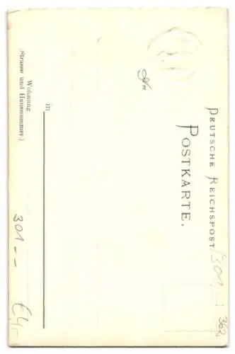 Präge-AK Hannover, Rotes Siegel mit Pferd, Nunquam petrorsum