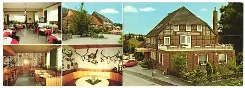 Klapp-AK Eimke /Uelzen, Gasthaus und Pension Zum Heidekrug, Bes. R. u. E. Bartel